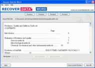 MS Word Recovery Tool screenshot